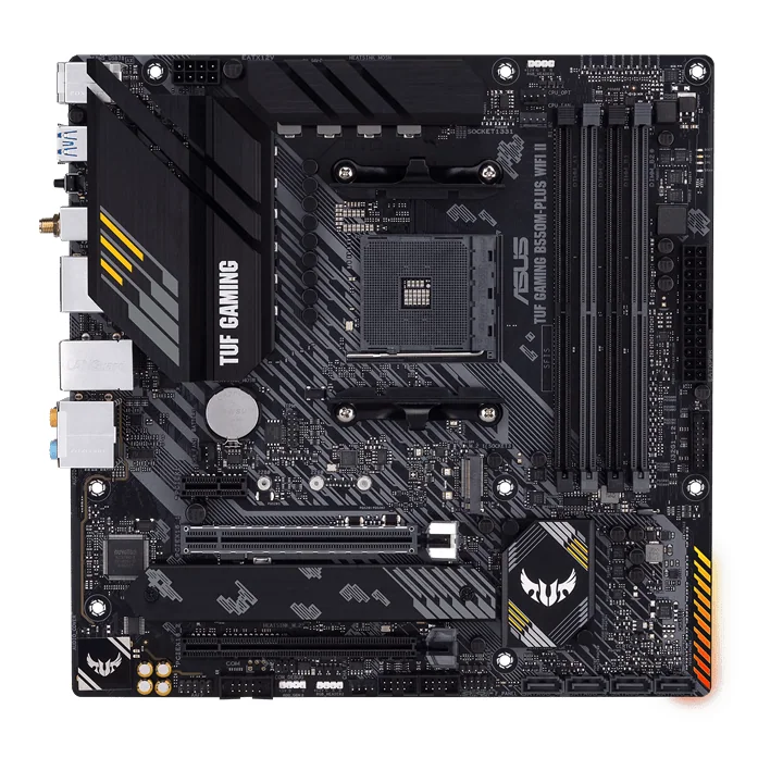 Материнская плата ASUS TUF GAMING B550M-PLUS WIFI II AM4 4xDDR4 4xSATA3 RAID 2xM.2 HDMI DP mATX