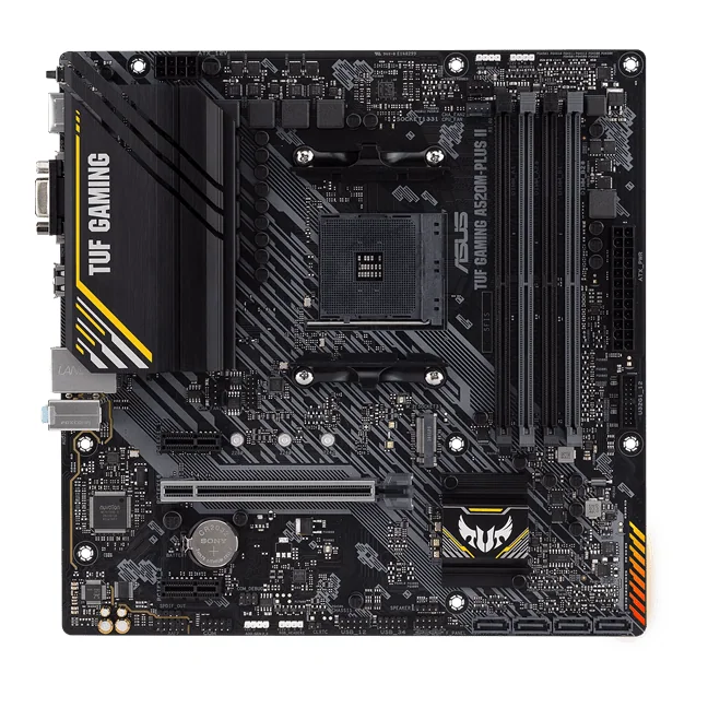 Материнская плата ASUS TUF GAMING A520M-PLUS II AM4 4xDDR4 4xSATA3 RAID M.2 DSub DVI HDMI mATX