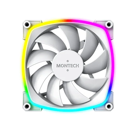 Вентилятор для корпуса Montech AX120 3 in 1 Pack (W) 3x(120x120x25mm)/800-1600RPM/59CFM/27db Белый