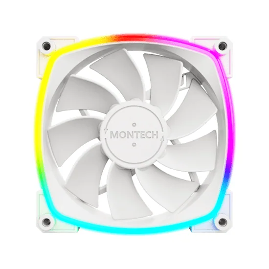 Вентилятор для корпуса Montech RX120 3 in 1 Pack (W) 3x(120x120x25mm)/800-1600RPM/59CFM/Rever Белый