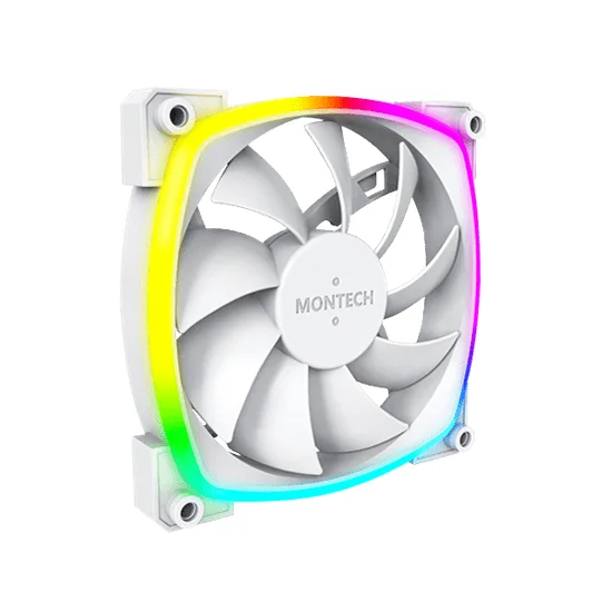 Вентилятор для корпуса Montech AX120 PWM (W) 1x(120x120x25mm) / 800-1600RPM / 59CFM / 27dBA Белый