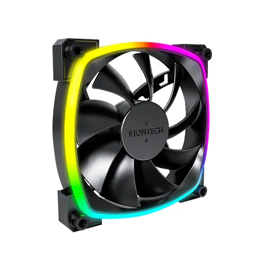 Вентилятор для корпуса Montech AX120 PWM (B) 1x(120x120x25mm) / 800-1600RPM / 59CFM / 27dBA Черный