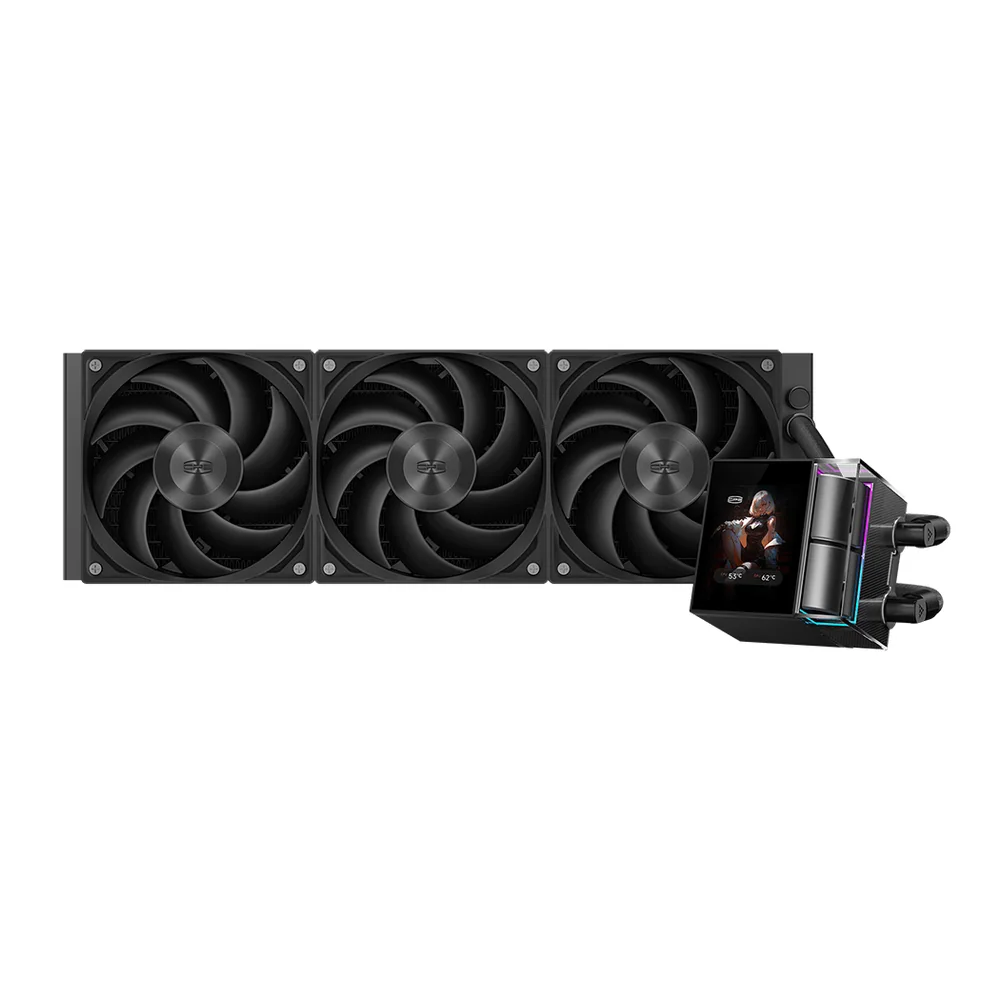 Водяное охлаждение для CPU PCCooler DS360 Display BK TDP 310W 115X/1200/1700/1851/AM4/AM5 Черный