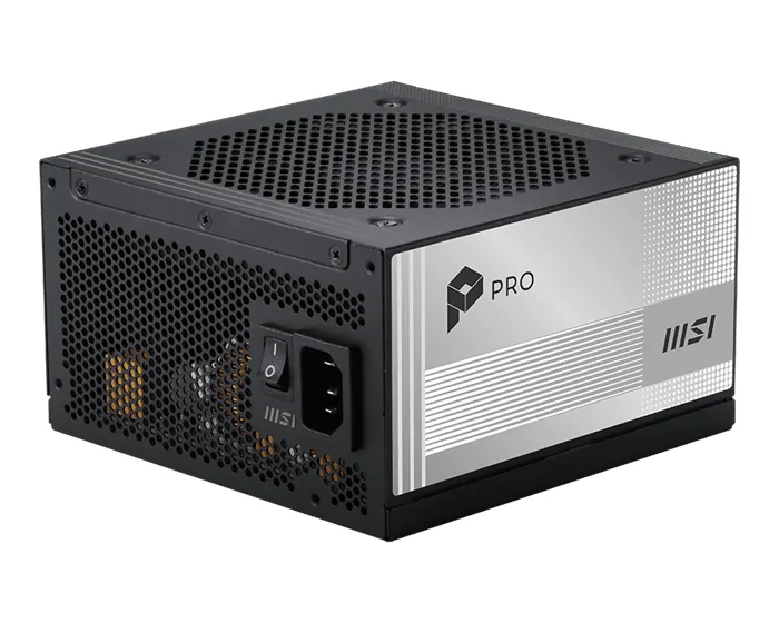 Блок питания MSI 850W, PRO A850PL PCIE5, Full Modular, ATX, 80+ PLATINUM, >92%, Fan 120mm, Черный