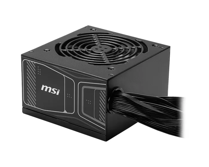 Блок питания MSI 850W, MAG A850GN PCIE5, Non Modular, ATX, 80+ GOLD, КПД >90%, Fan 120mm, Черный