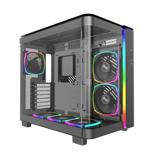 Корпус Montech KING 95 PRO (B) ATX/Micro-ATX/Mini-ITX 2xUSB3.0 1xType-C 1xAudio 1xMic Черный