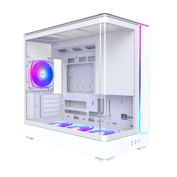 Корпус Montech KING 15 PRO (W) Micro-ATX/Mini-ITX 2xUSB3.0 1xType-C 1xAudio Белый