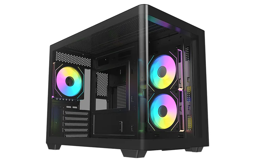 Корпус AOC CG355B 3F M-ATX/ITX 2xUSB3.0 1xType-C 1xAudio/Mic Черный AOC-CG355-BF3V1R0W2-G