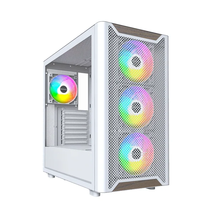 Корпус Montech XR Wood (W) ATX/Micro-ATX/Mini-ITX 2xUSB3.0 1xType-C 1xAudio 1xMic Белый