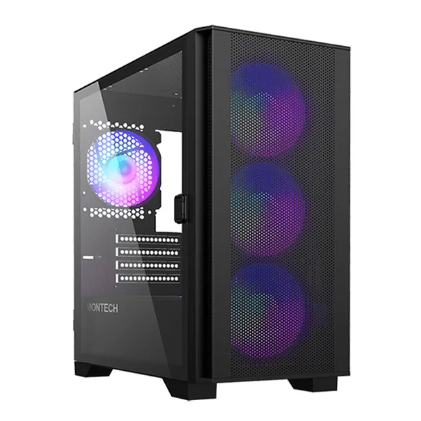 Корпус Montech AIR 100 ARGB (B) Micro-ATX/Mini-ITX 2xUSB3.0 1xUSB2.0 1xAudio 1xMic Черный