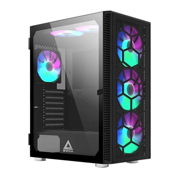 Корпус Montech X3 GLASS (B) ATX/Micro-ATX/Mini-ITX 1xUSB3.0 2xUSB2.0 1xAudio 1xMic Черный