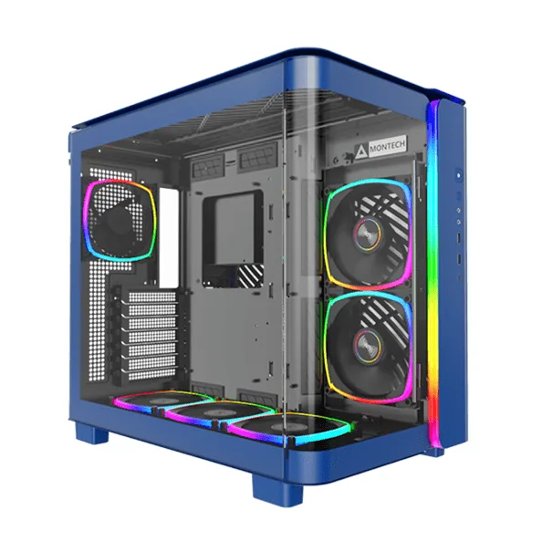 Корпус Montech KING 95 PRO (Prussian blue) ATX/Micro-ATX/Mini-ITX 2xUSB3.0 1xType-C 1xAudio Синий