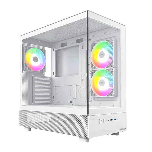 Корпус Montech XR (W) ATX/Micro-ATX/Mini-ITX 2xUSB3.0 1xType-C 1xAudio 1xMic Белый