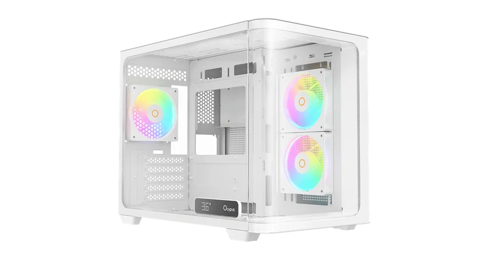 Корпус Ocypus Iota C50 WH Curve ARGB Digital mATX/ITX 2xUSB Type-C Белый Iota-C50-WHD300CD-GL