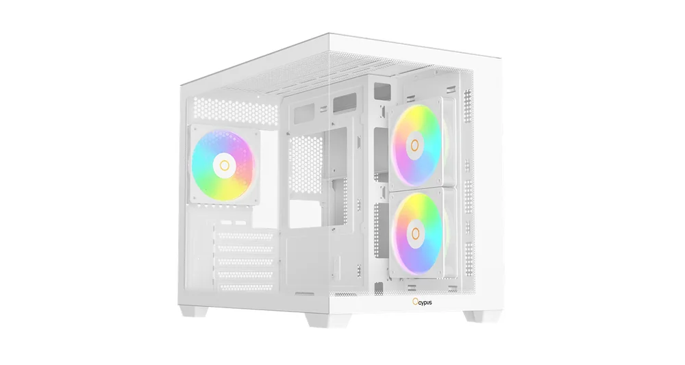 Корпус Ocypus Gamma C54 WH ARGB mATX/ITX 3xUSB Белый Gamma-C54-WHD300XX-GL