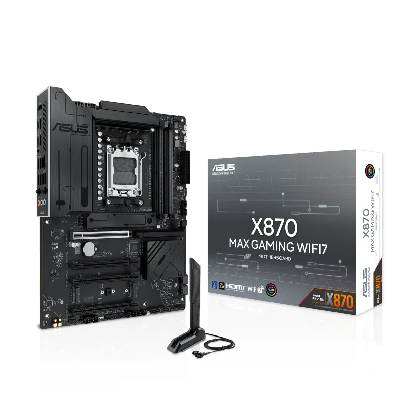 Материнская плата ASUS X870 MAX GAMING WIFI7 AM5 4xDDR5 4xSATA3 RAID 3xM.2 HDMI 2xUSB-C ATX