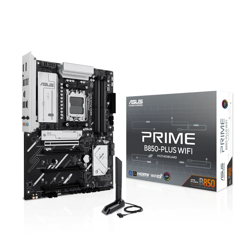Материнская плата ASUS PRIME B850-PLUS WIFI AM5 4xDDR5 4xSATA 3xM.2 HDMI DP USB-C ATX