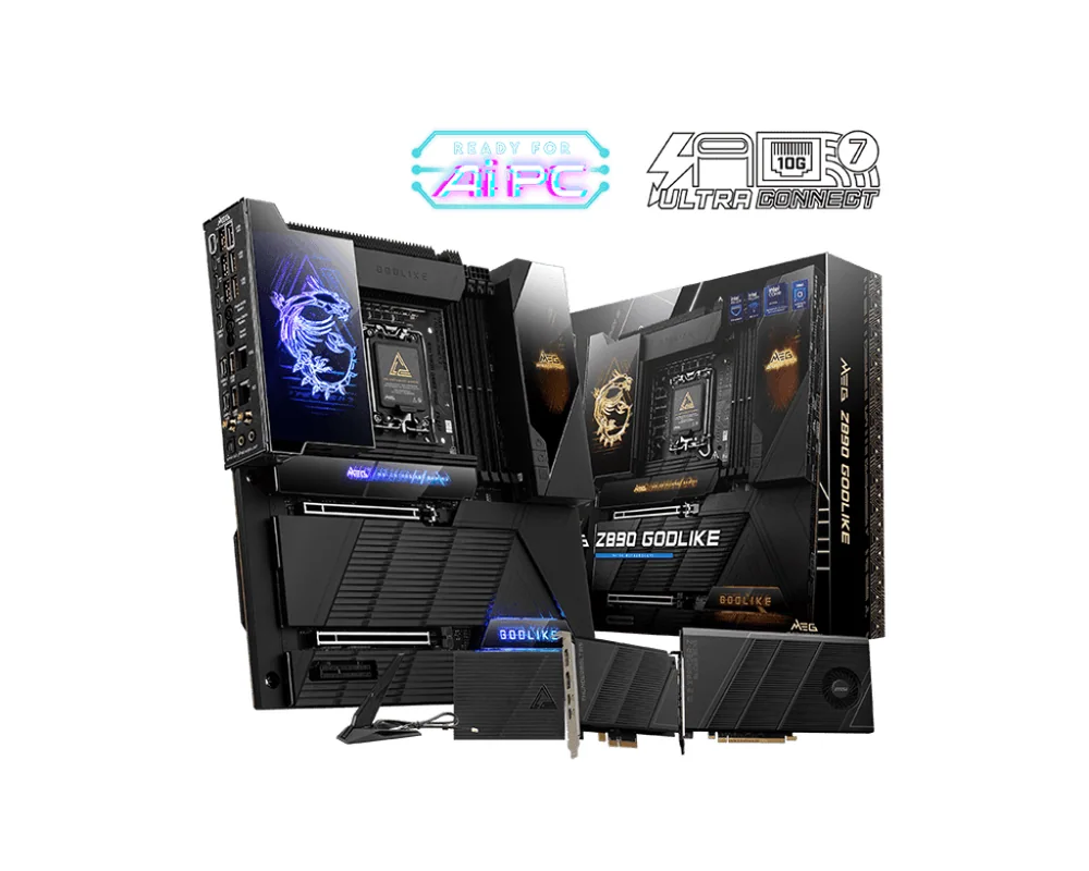 Материнская плата MSI MEG Z890 GODLIKE LGA1851 4xDDR5 4xSATA 8xM.2 USB-A 6xType-C E-ATX