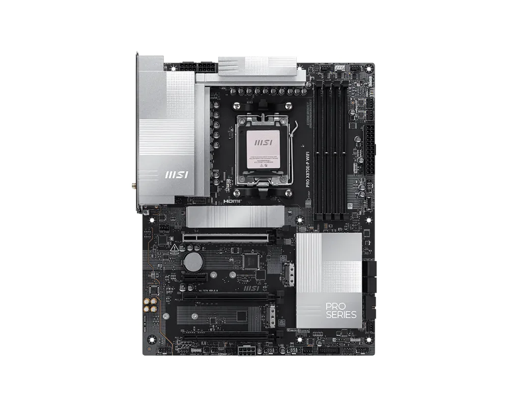 Материнская плата MSI PRO X870E-P WIFI AM5 4xDDR5 4xSATA3 RAID 3xM.2 HDMI 2xType-C(DP) ATX
