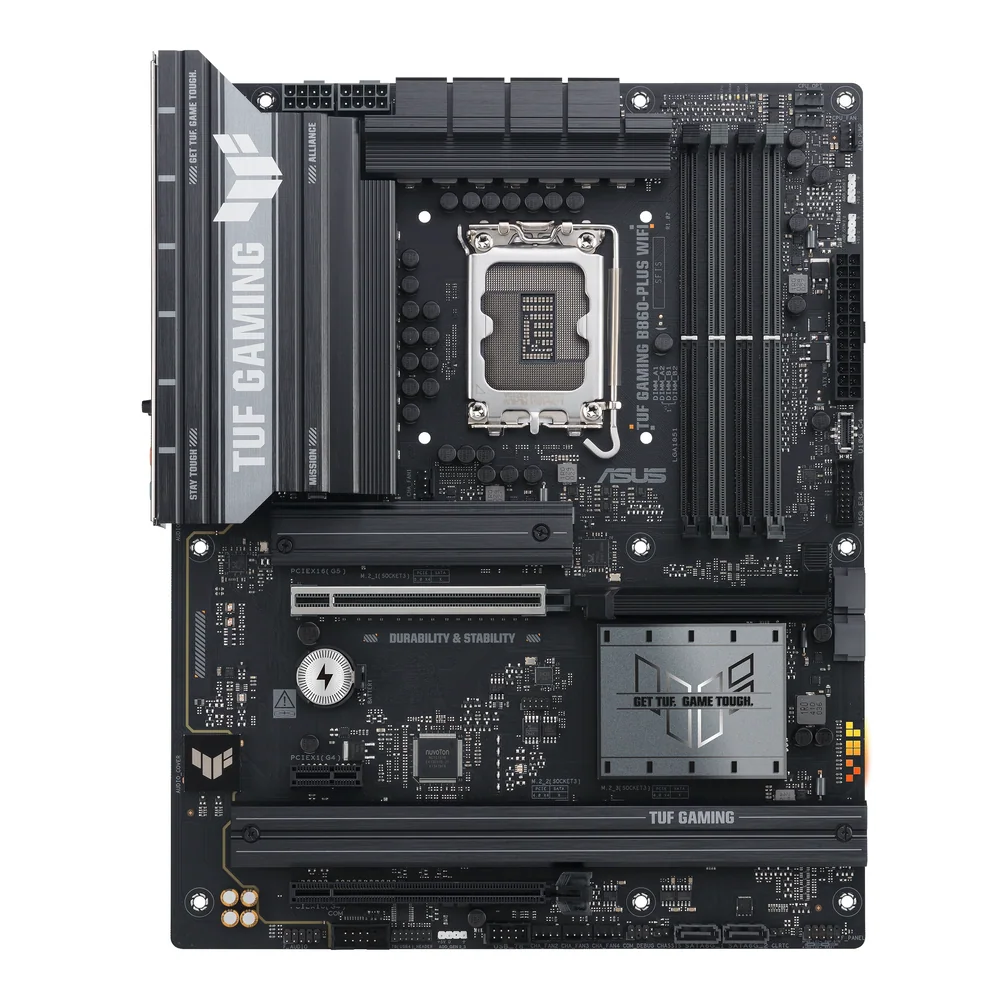 Материнская плата ASUS TUF GAMING B860-PLUS WIFI, LGA1851 B860 4xDDR5 4xSATA 3xM.2 HDMI DP ATX