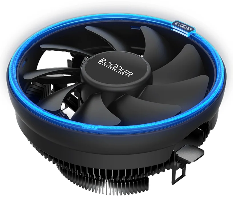 Вентилятор для процессора PCCooler E126M B Blue Led TDP 100W 4-pin 1700/1200/115x/AM5/AM4/AM3 Черный