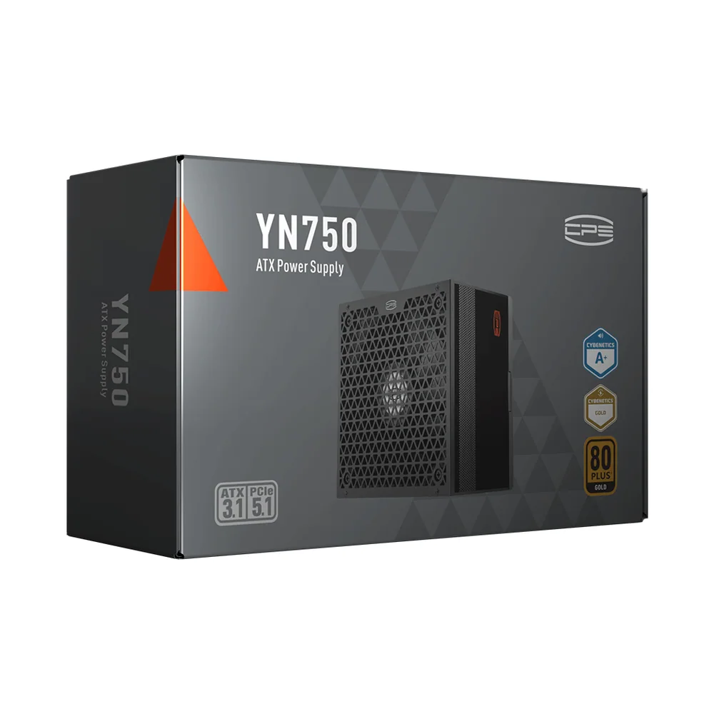 Блок питания PCCooler 750W, YN750, Full Modular, 80+ GOLD, ≥90.5%, Fan 135mm, Черный, P5-YN750-G1F