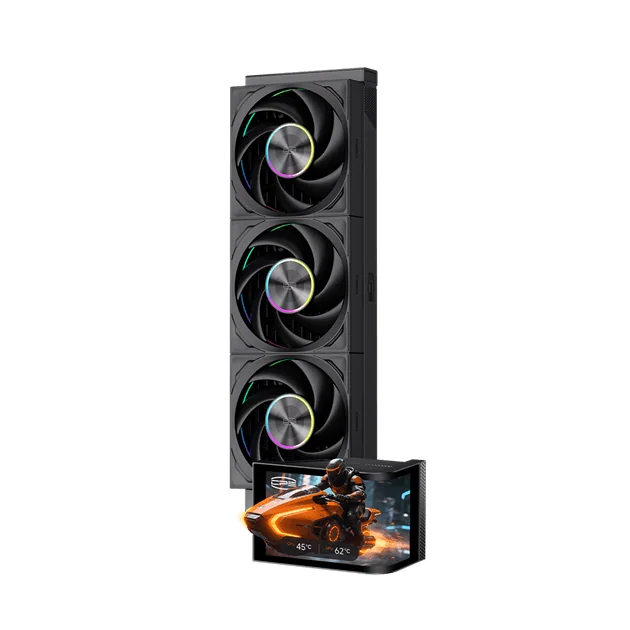 Водяное охлаждение для CPU PCCooler DV360 ARGB Display BK TDP 300W 1200/1700/1851/AM4/AM5 Черный