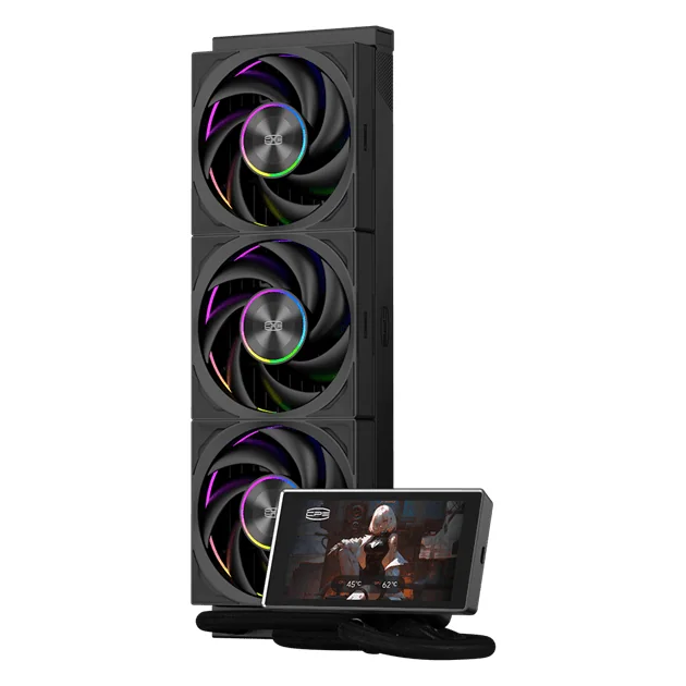Водяное охлаждение для CPU PCCooler DT360 Max ARGB Display BK TDP 350W 1200/1700/1851/AM4/AM5 Черный