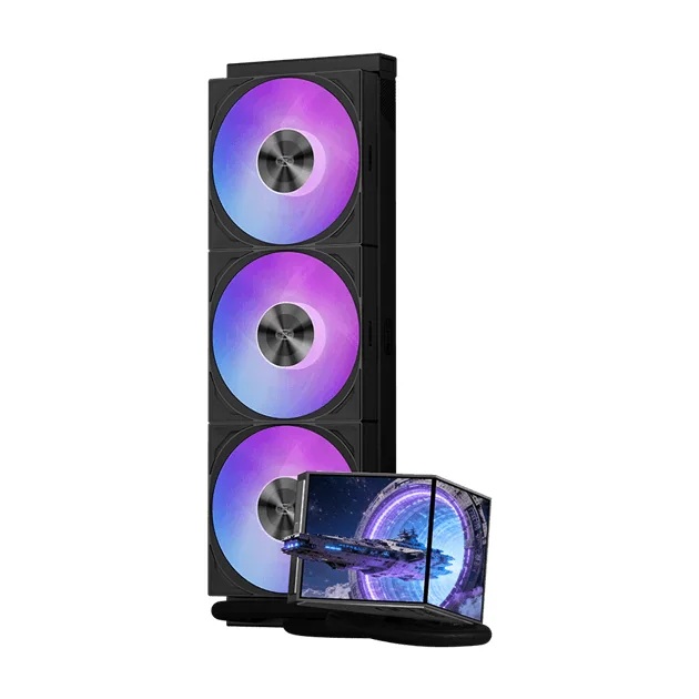 Водяное охлаждение для CPU PCCooler DX360 ARGB Display BK TDP 320W 1200/1700/1851/AM4/AM5 Черный