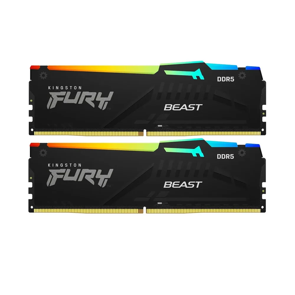 Комплект модулей памяти Kingston FURY Beast RGB KF556C36BBEAK2-32 DDR5 32GB (Kit 2x16GB) 5600MHz