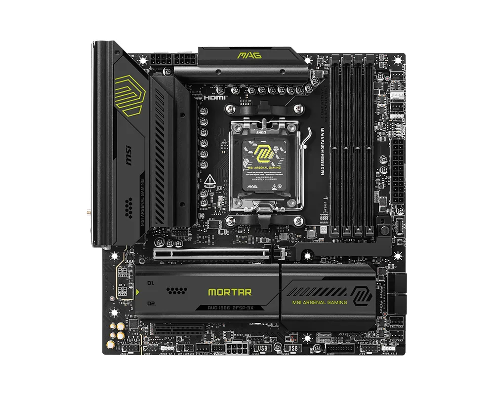 Материнская плата MSI MAG B850M MORTAR WIFI AM5 4xDDR5 4xSATA3 RAID 3xM.2 HDMI 2xType-C mATX