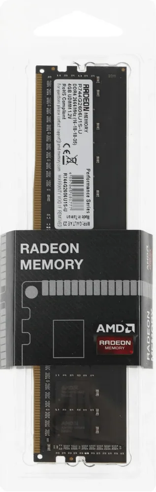 Оперативная память 4GB DDR4 2666MHz AMD Radeon R7 Performance Series R744G2606U1S-U Retail Pack