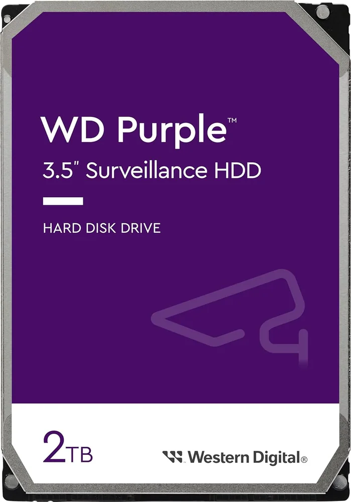 Жесткий диск для видеонаблюдения HDD 2Tb Western Digital Purple SATA 6Gb/s 64Mb 3,5" WD23PURZ