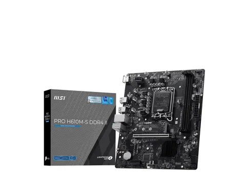 Материнская плата MSI PRO H610M-S DDR4 II LGA1700 H610 2xDDR4 2xSATA 1xM.2 1xHDMI mATX