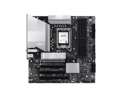 Материнская плата MSI PRO B860M-A WIFI6E LGA1851 4xDDR5 4xSATA3 RAID 3xM.2 1xHDMI 1xDP mATX