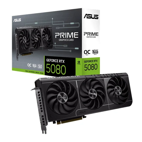Видеокарта ASUS GeForce RTX 5080 PRIME 16GB GDDR7 OC Edition 256bit HDMI 3DP PRIME-RTX5080-O16G
