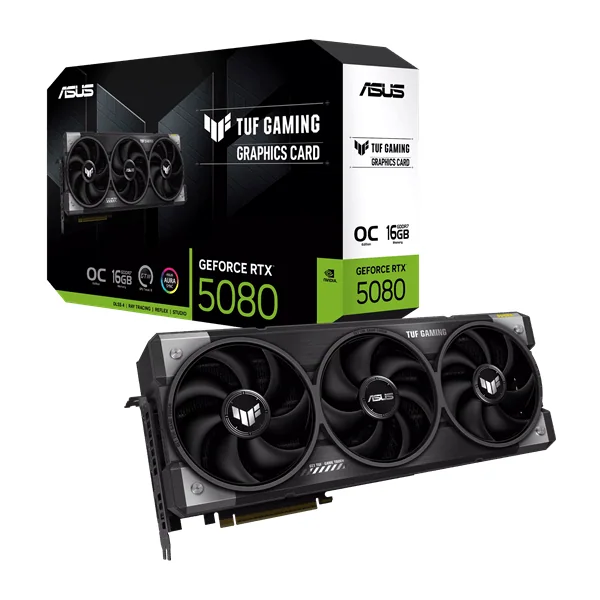 Видеокарта ASUS GeForce RTX5080 16GB, TUF GAMING GDDR7 OC 256bit 2HDMI 3DP TUF-RTX5080-O16G-GAMING